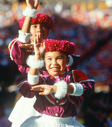 Hula dancing